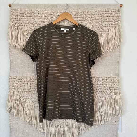 Vince Cotton Striped Tee - Picture 1 of 4